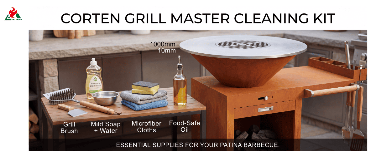 Corten BBQ Cleaning Tools